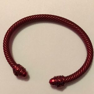 David Yurman limited edition red aluminum bangle bracelet